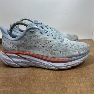 Hoka One One Clifton 8 Women Size 8.5 D Wide Blue Athletic Running Shoes